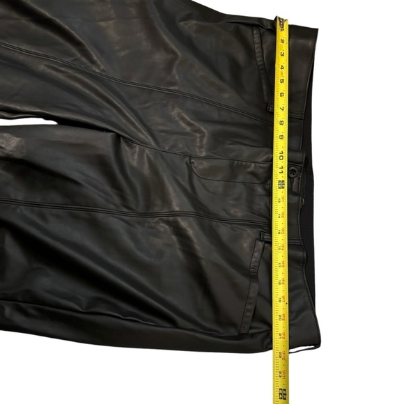 Torrid Pintuck Trouser Boot Faux Leather High Rise Pant 22 black - Picture 7 of 11